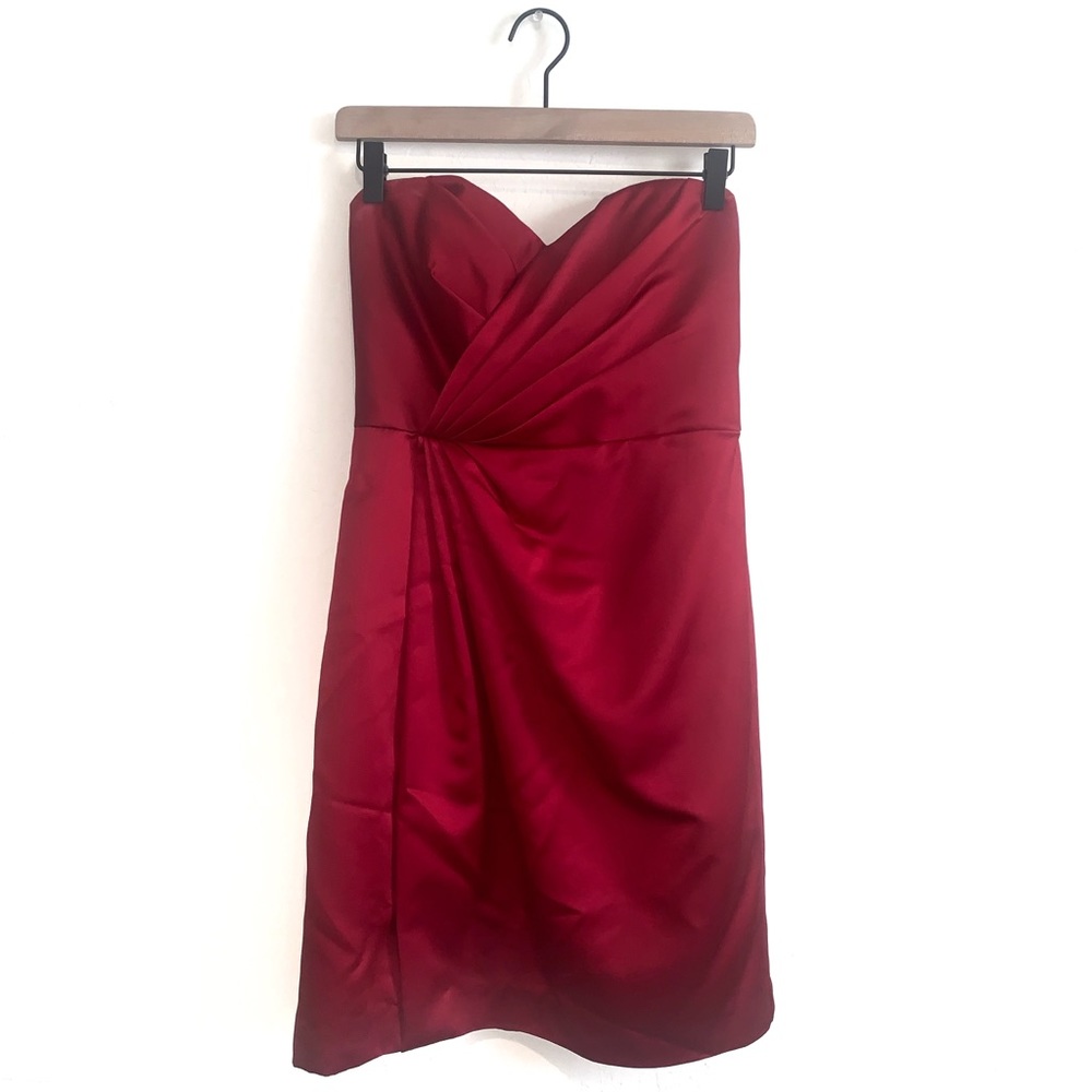 David’s Bridal Red/Cherry Bridesmaid Dress